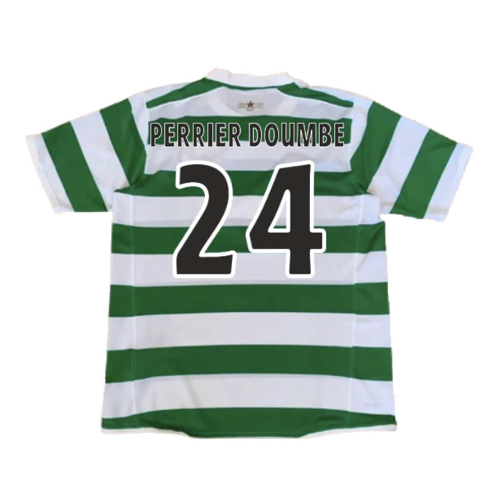 Celtic 2007-08 Home Shirt (M) (Good) (Perrier Doumbe 24)_1