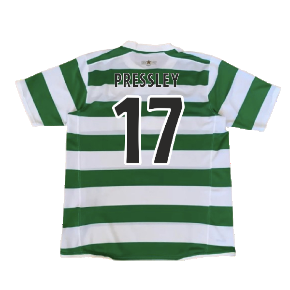 Celtic 2007-08 Home Shirt (M) (Good) (Pressley 17)_1