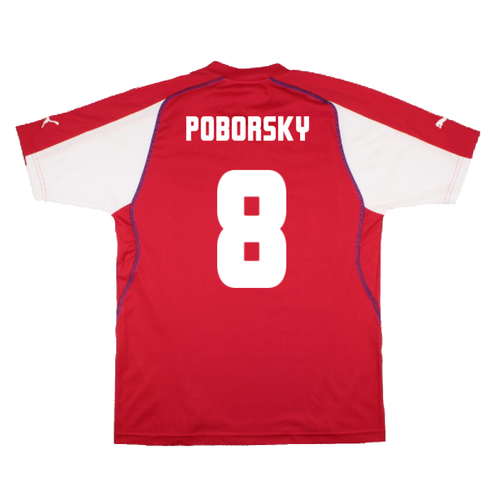 Czech Republic 2003-04 Home Shirt (L) (Good) (Poborsky 8)_1