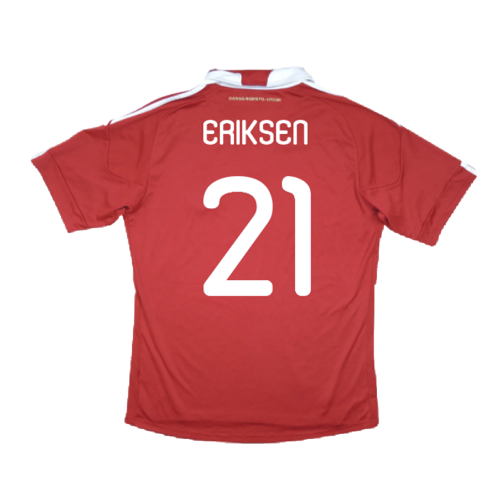 Denmark 2010-11 Home Shirt (M) (Excellent) (Eriksen 21)_1