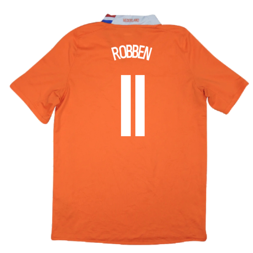 Holland 2008-10 Home Shirt (M) (Excellent) (Robben 11)_1