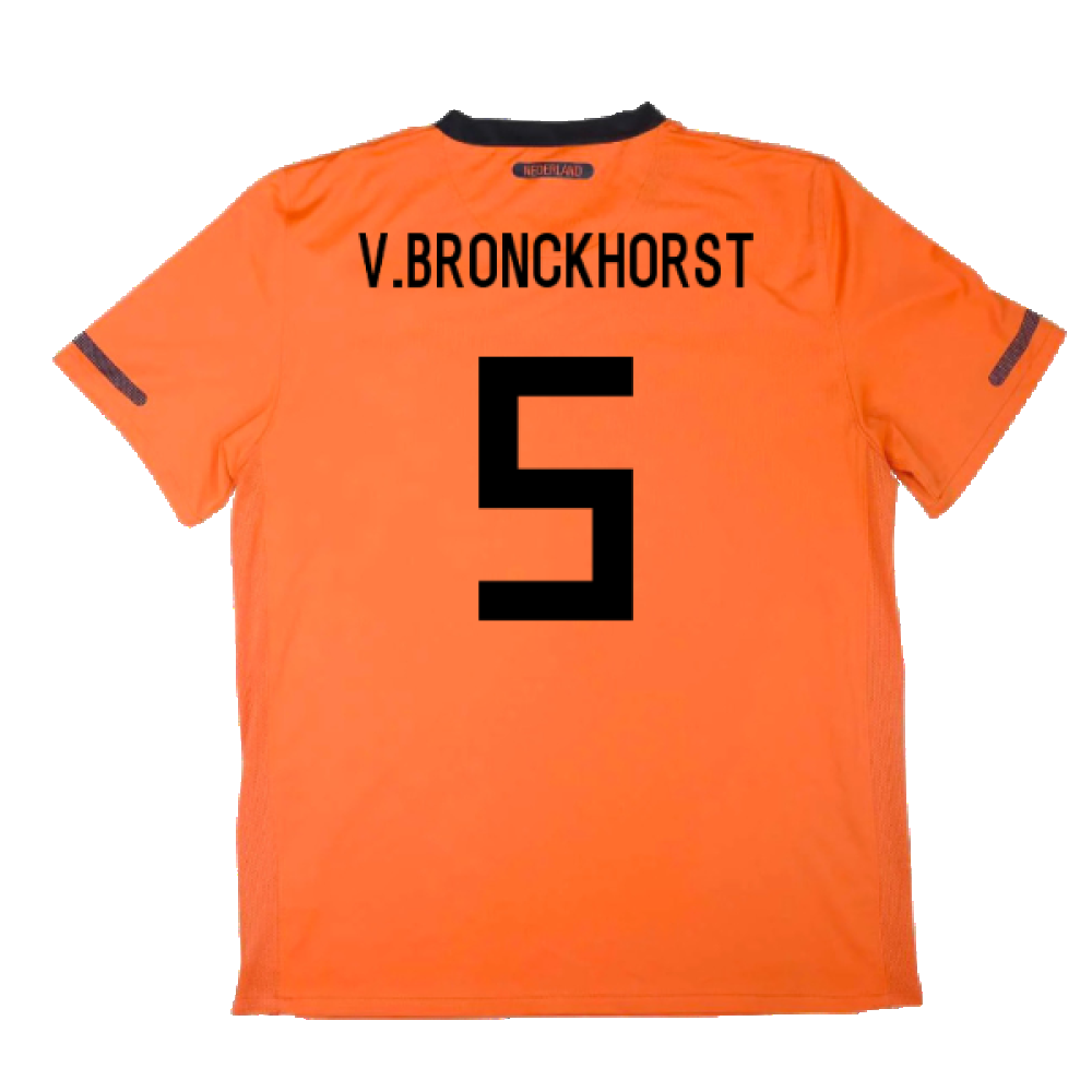 Holland 2010-11 Home Shirt (S) (Excellent) (V.Bronckhorst 5)_1