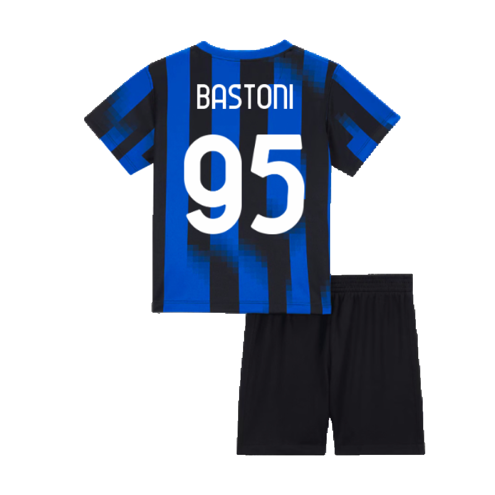 Inter Milan 2023-24 Home Mini Kit (XS Boys) (Bastoni 95) (Excellent)_1