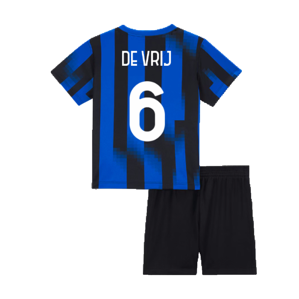 Inter Milan 2023-24 Home Mini Kit (XS Boys) (De Vrij 6) (Excellent)_1