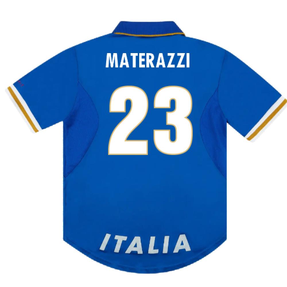 Italy 1996-97 Home Shirt (L) (Excellent) (MATERAZZI 23)_1