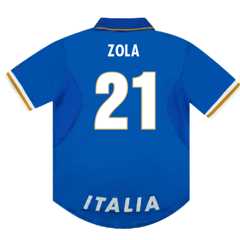 Italy 1996-97 Home Shirt (L) (Excellent) (Zola 21)_1