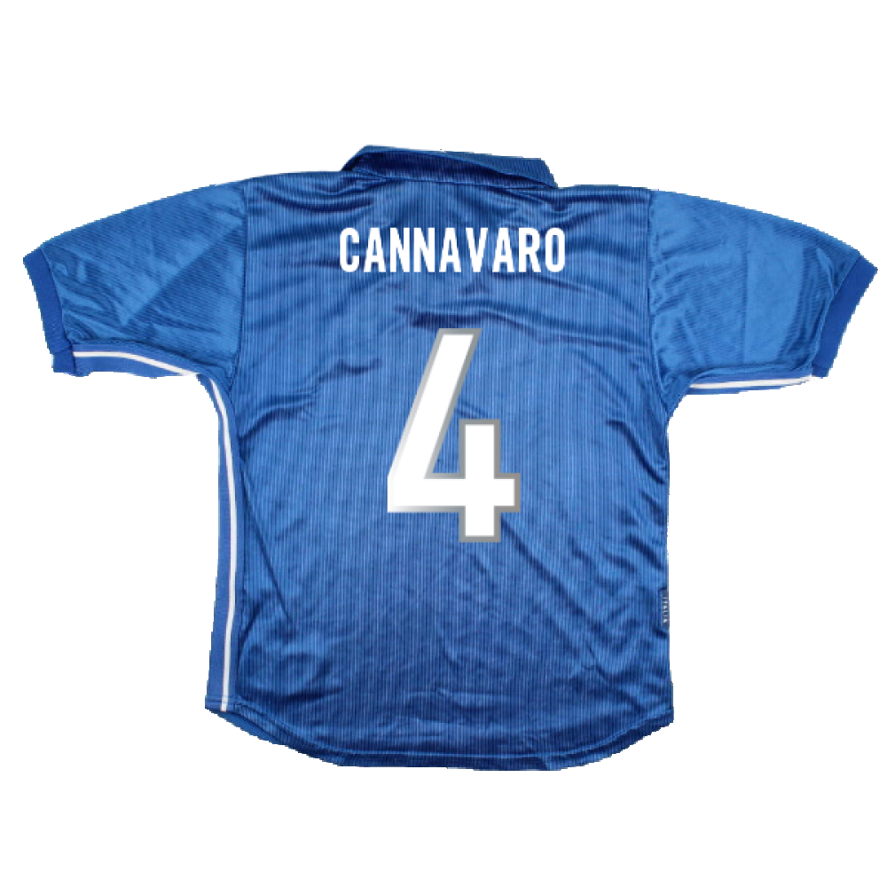 Italy 1998-99 Home Shirt (XL Boys) (Very Good) (Cannavaro 4)_1