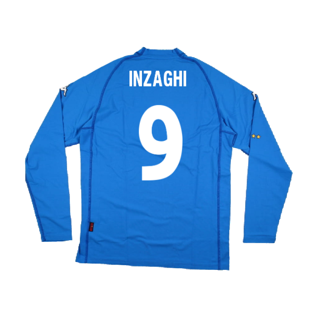 Italy 2000-2002 Home Long Sleeve Shirt (XXL) (Excellent) (INZAGHI 9)_1