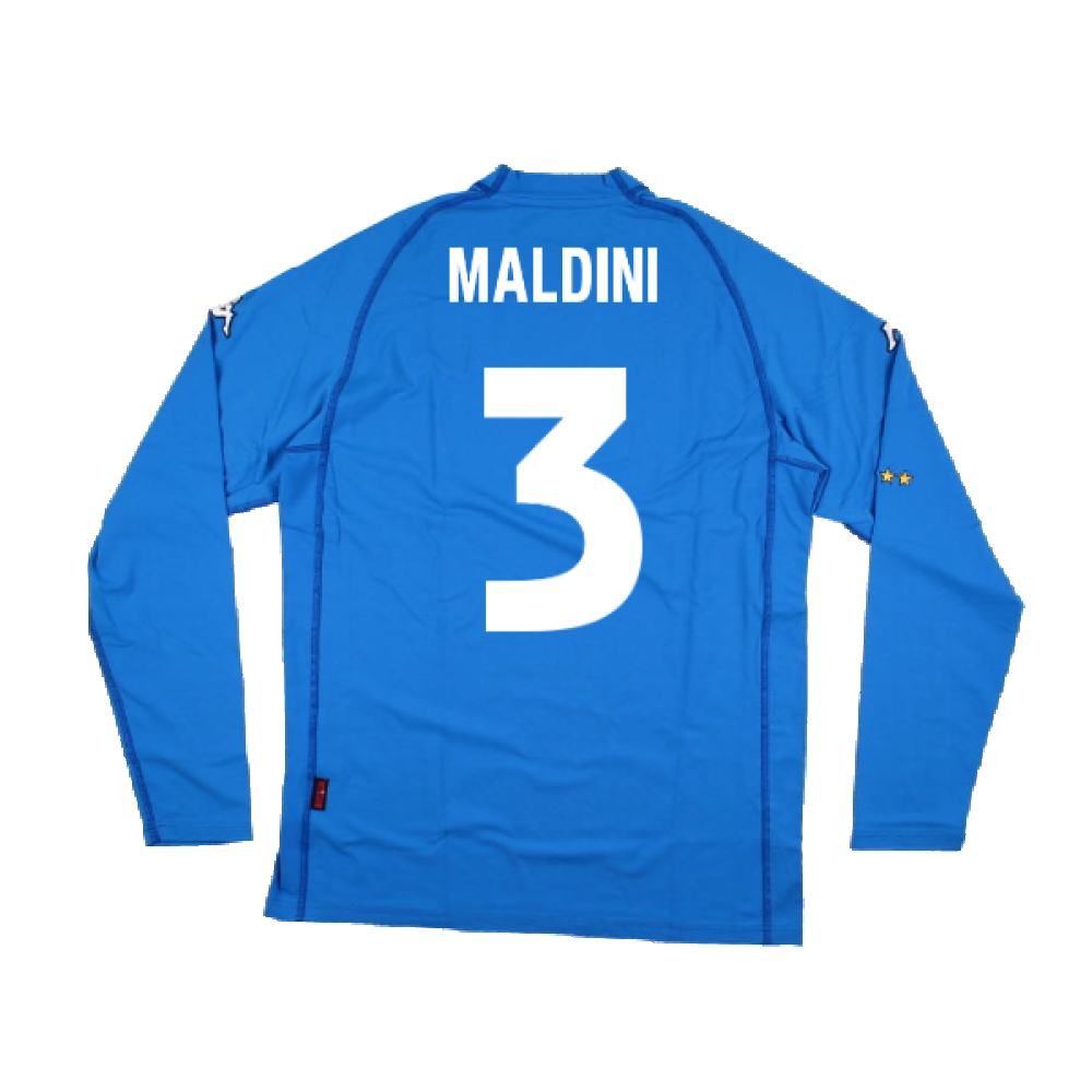 Italy 2000-2002 Home Long Sleeve Shirt (XXL) (Excellent) (MALDINI 3)_1