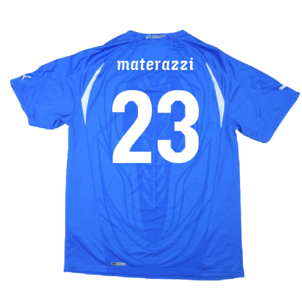 Italy 2010-11 Home Shirt (XL) (Very Good) (Materazzi 23)_1