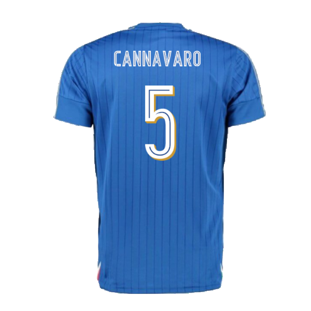 Italy 2016-17 Home Shirt (XLB) (Good) (Cannavaro 5)_1