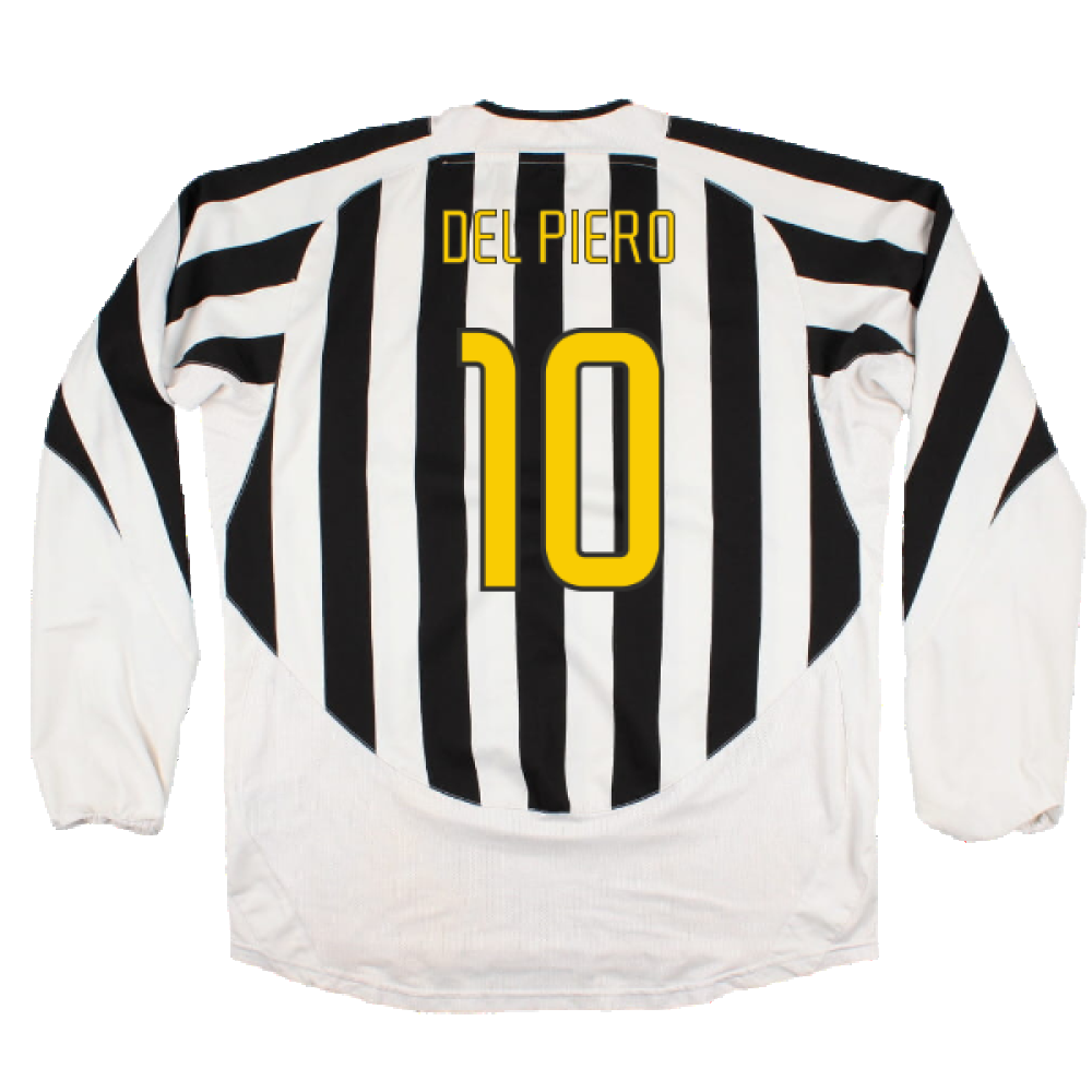 Juventus 2003-04 Long Sleeve Home Shirt (M) (Very Good) (Del Piero 10)_1