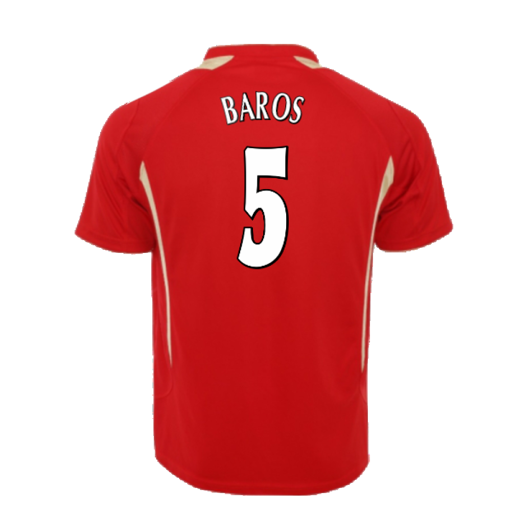 Liverpool 2005-06 Retro European Home Shirt (L) (Baros 5) (Excellent)_1