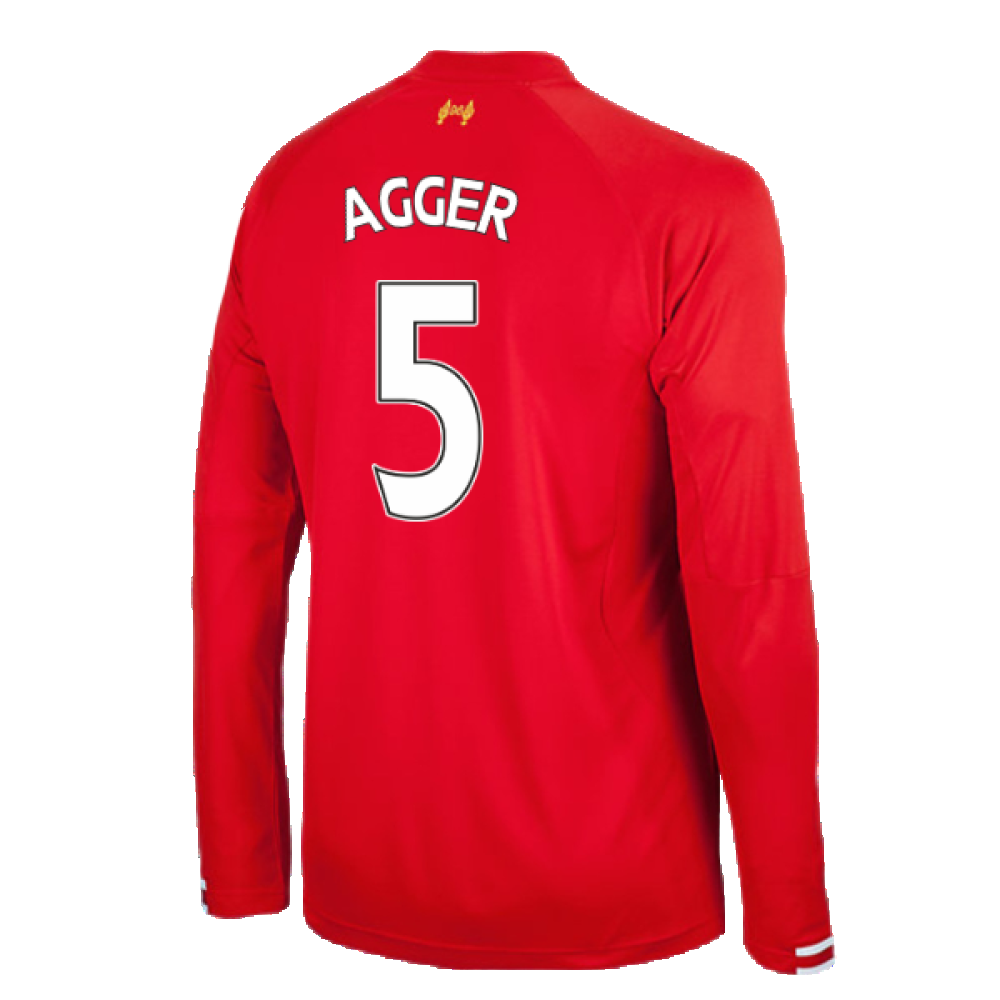 Liverpool 2013-14 Home Long Sleeve Shirt (XL) (Excellent) (AGGER 5)_1