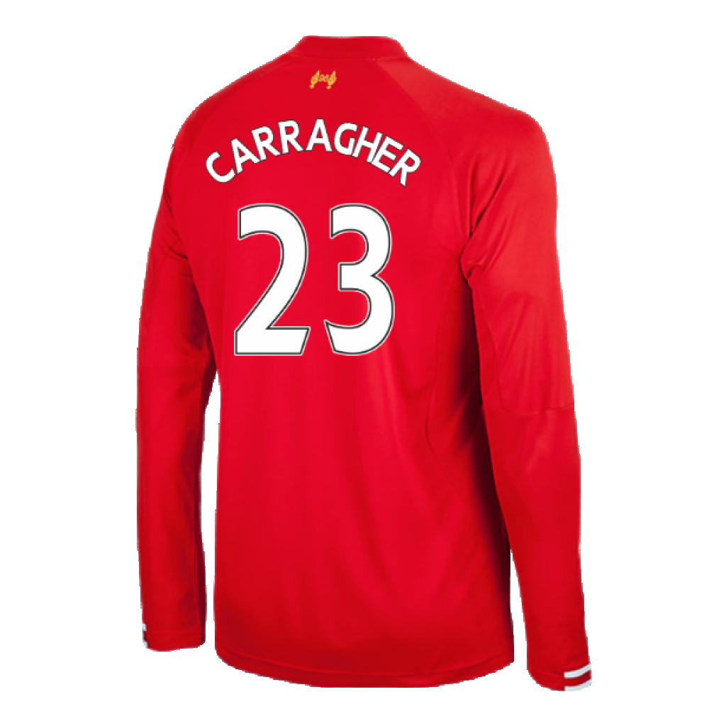 Liverpool 2013-14 Home Long Sleeve Shirt (XL) (Excellent) (CARRAGHER 23)_1