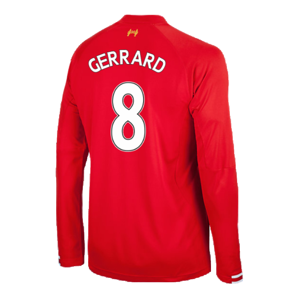 Liverpool 2013-14 Home Long Sleeve Shirt (XL) (Excellent) (GERRARD 8)_1