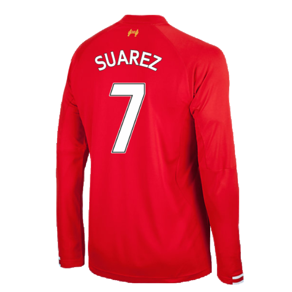 Liverpool 2013-14 Home Long Sleeve Shirt (XL) (Excellent) (SUAREZ 7)_1