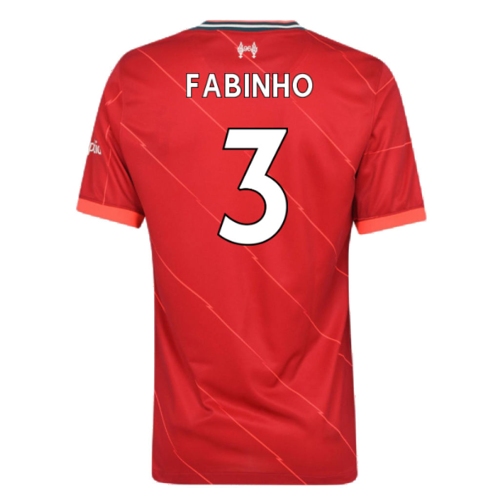 Liverpool 2021-22 Home Shirt (L)  (FABINHO 3) (Excellent)_1