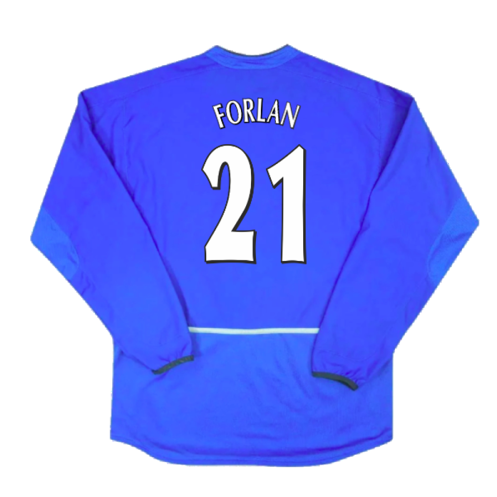 Manchester United 2002-03 Long Sleeve Third Shirt (Excellent) (Forlan 21)_1