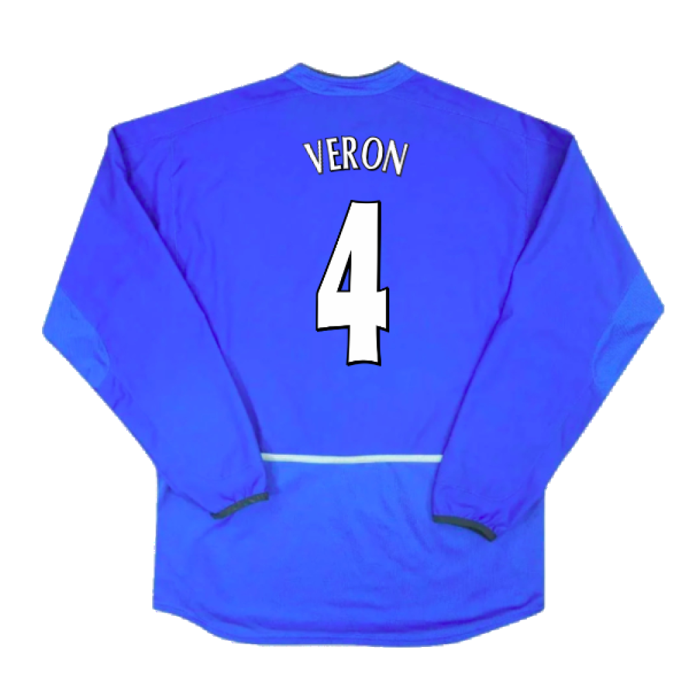 Manchester United 2002-03 Long Sleeve Third Shirt (Excellent) (Veron 4)_1