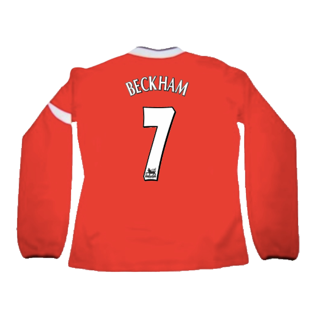 Manchester United 2004-06 Home L/S Shirt (XL) (Very Good) (BECKHAM 7)_1