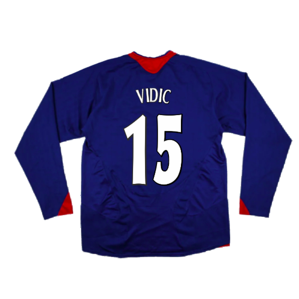 Manchester United 2005-06 Long Sleeve Away Shirt (M) (Excellent) (Vidic 15)_1