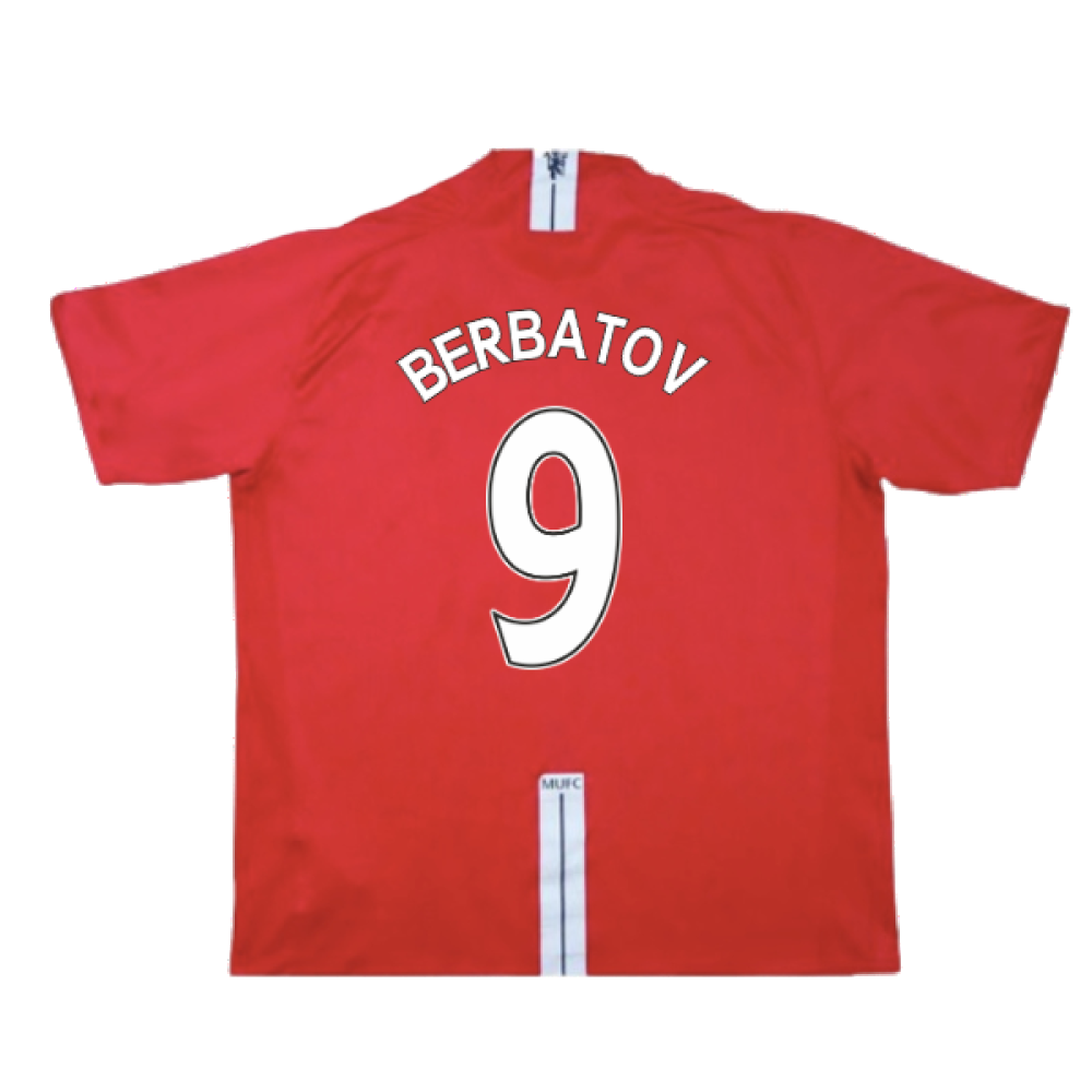 Manchester United 2007-09 Home Shirt (Very Good) (Berbatov 9)_1