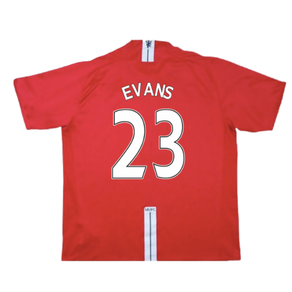 Manchester United 2007-09 Home Shirt (Excellent) (Evans 23)_1