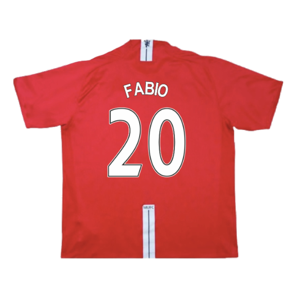 Manchester United 2007-09 Home Shirt (Excellent) (Fabio 20)_1