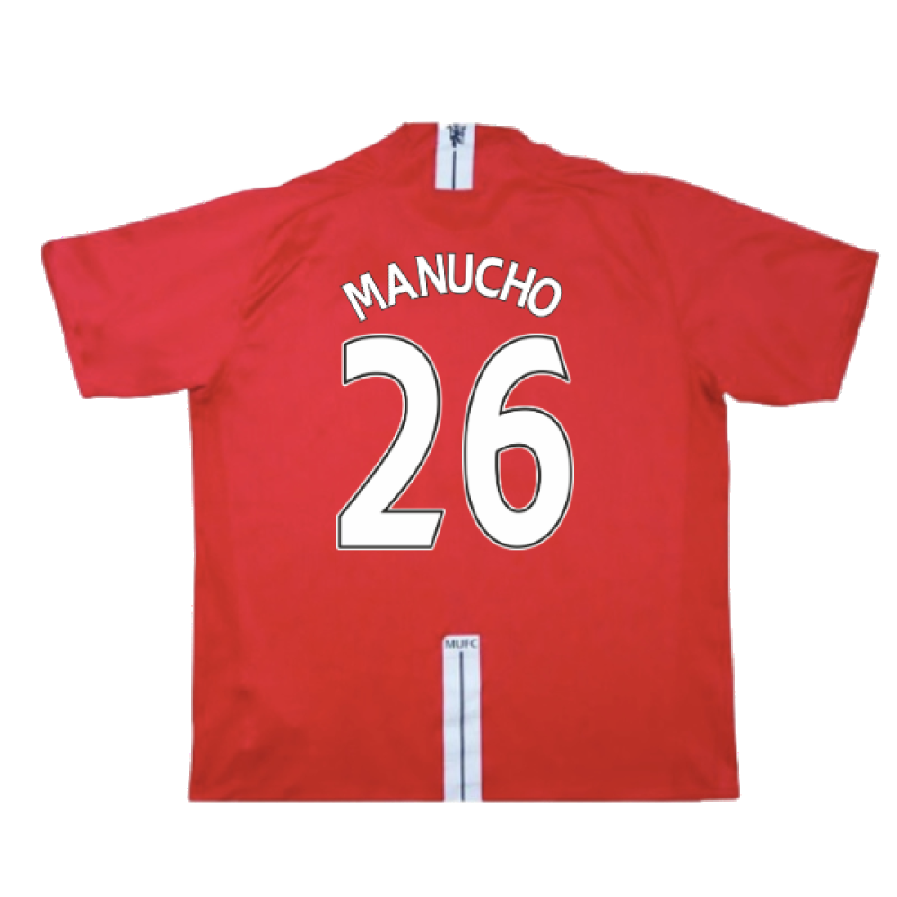 Manchester United 2007-09 Home Shirt (Very Good) (Manucho 26)_1