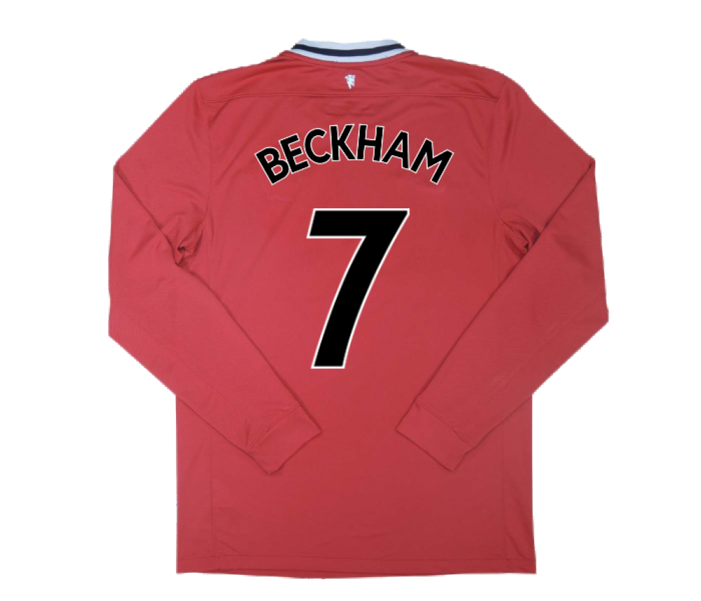 Manchester United 2011-12 Home Long Sleeve Shirt (M) Rooney #10 (Excellent) (BECKHAM 7)_1