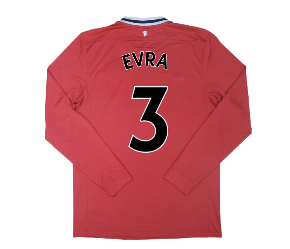 Manchester United 2011-12 Home Long Sleeve Shirt (M) Rooney #10 (Excellent) (Evra 3)_1