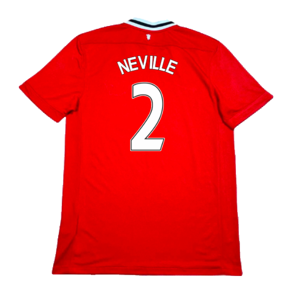 Manchester United 2011-12 Home Shirt (L) (Excellent) (NEVILLE 2)_1