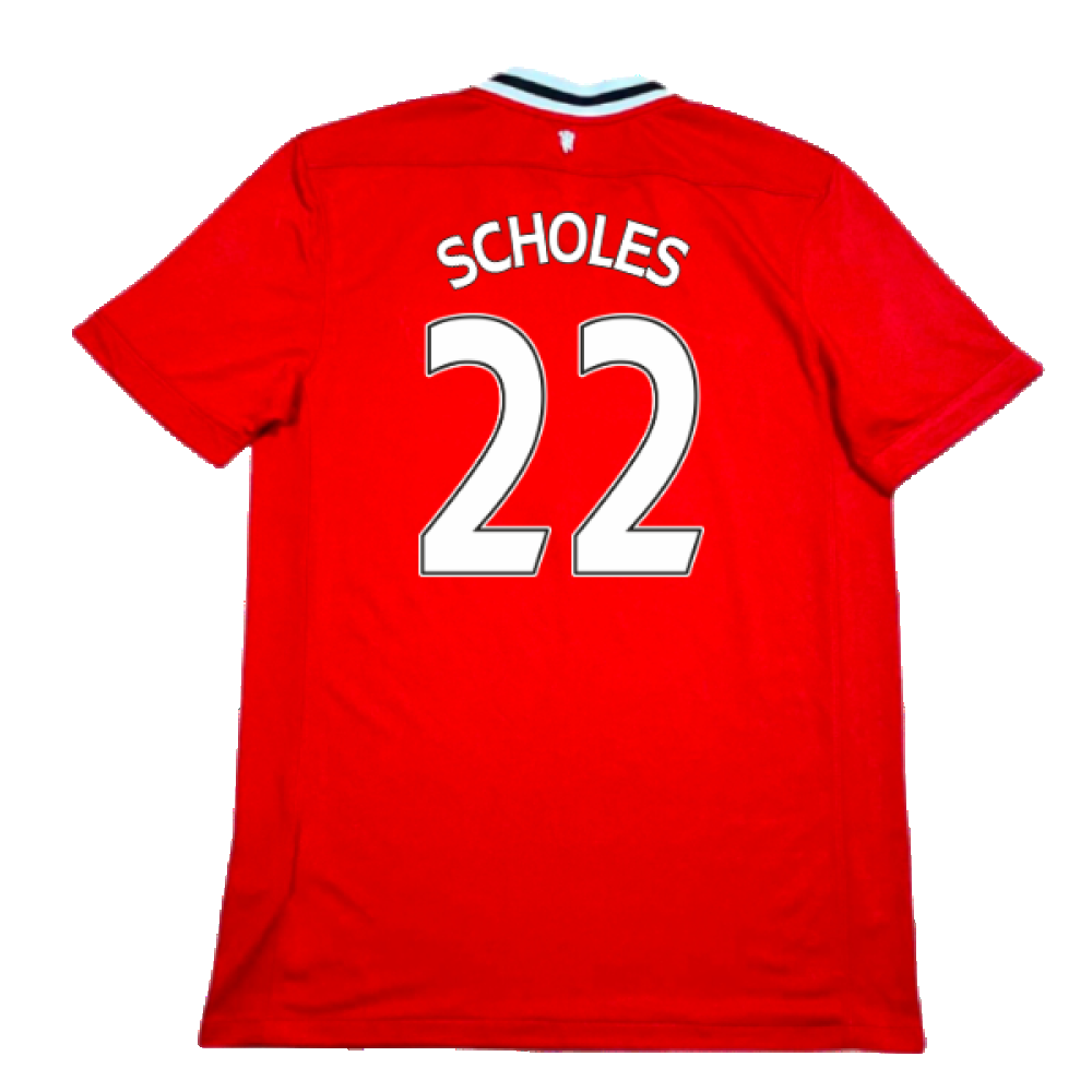 Manchester United 2011-12 Home Shirt (L) (Excellent) (Scholes 22)_1