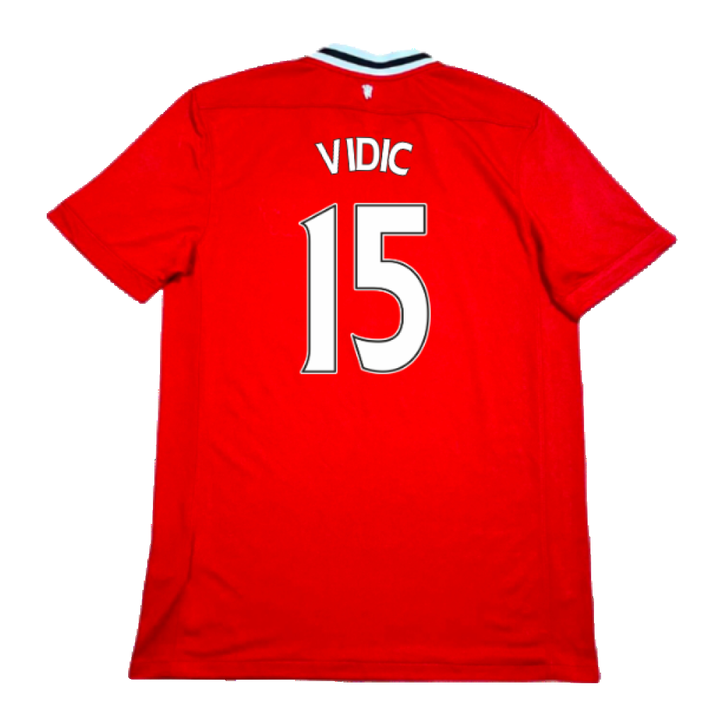 Manchester United 2011-12 Home Shirt (L) (Excellent) (Vidic 15)_1