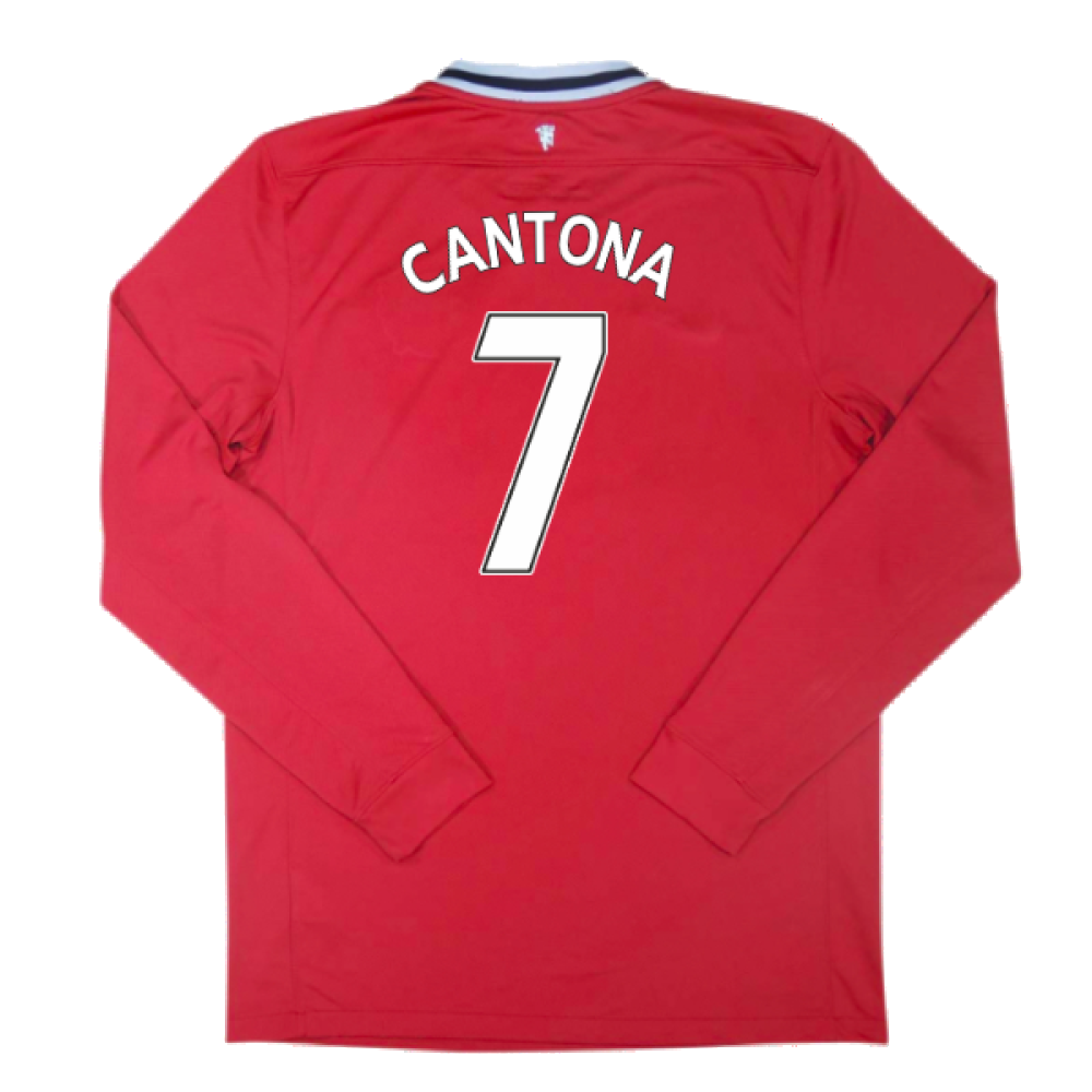 Manchester United 2011-12 Long Sleeve Home Shirt (S) (Very Good) (CANTONA 7)_1