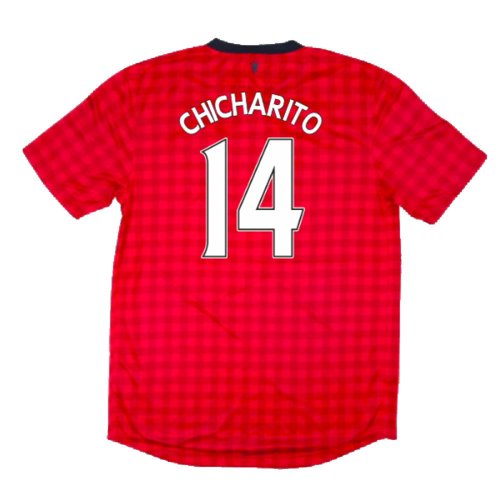 Manchester United 2012-13 Home Shirt (S) (Good) (Chicharito 14)_1