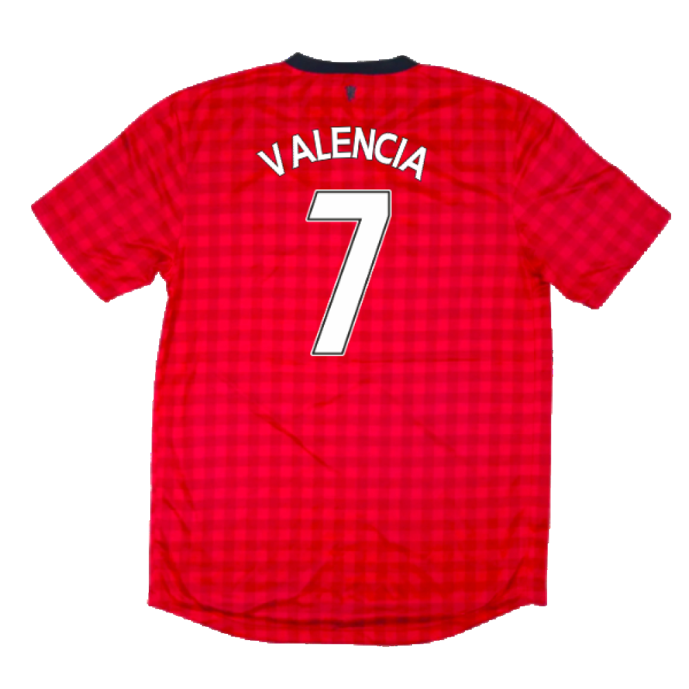 Manchester United 2012-13 Home Shirt (S) (Good) (Valencia 7)_1