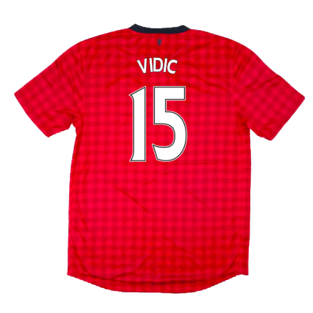 Manchester United 2012-13 Home Shirt (Good) (Vidic 15)_1