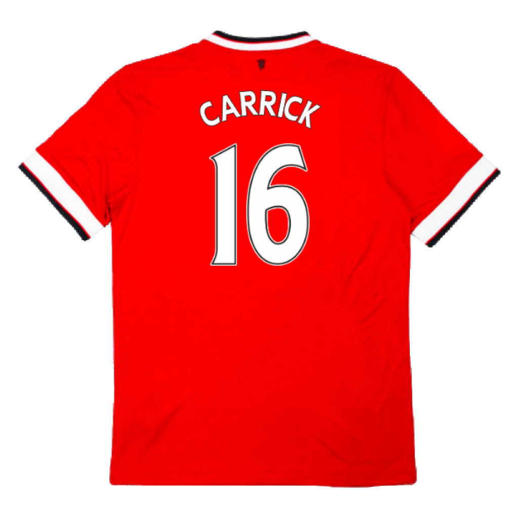 Manchester United 2014-15 Home Football Shirt (L) (Excellent) (Carrick 16)_1