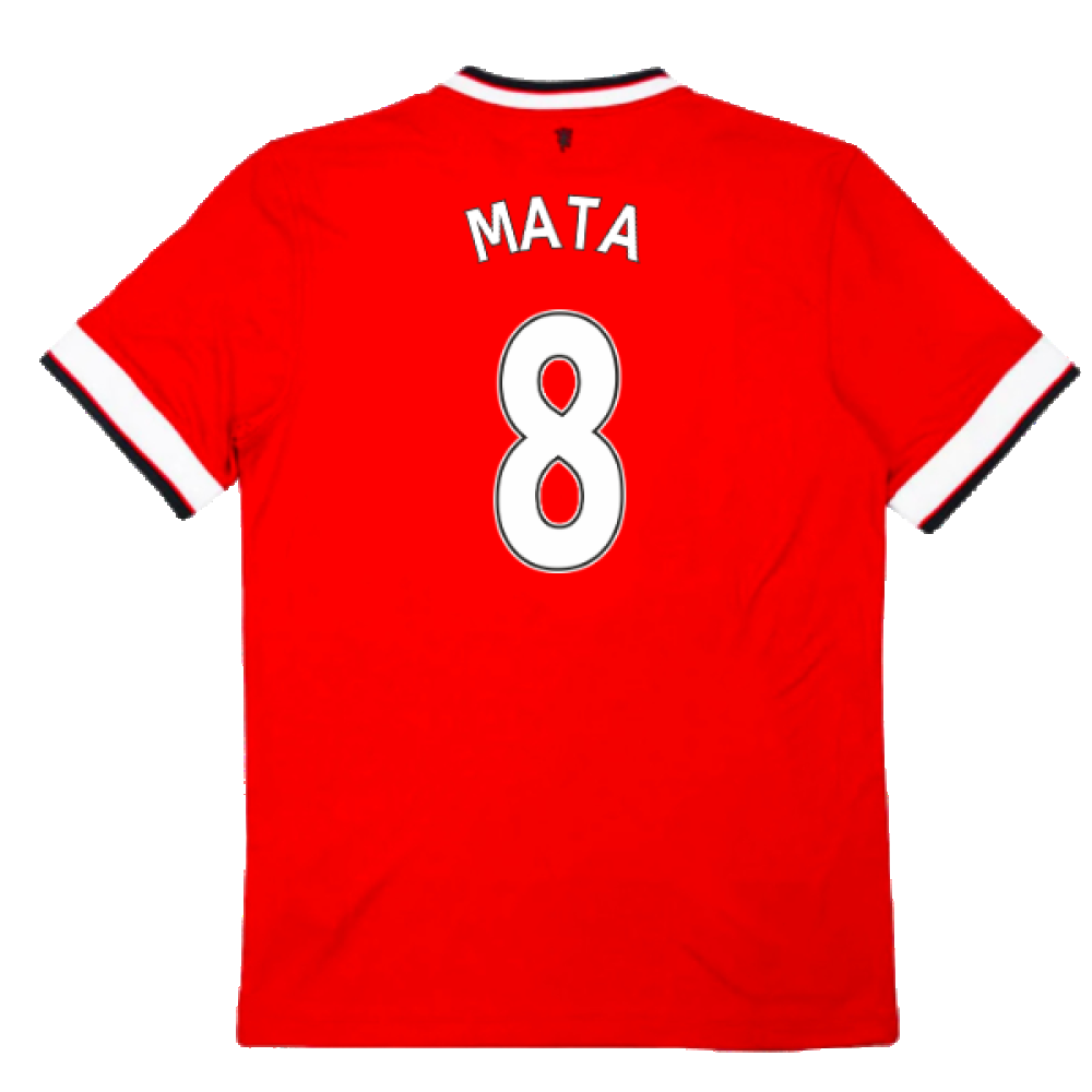 Manchester United 2014-15 Home Football Shirt (L) (Excellent) (Mata 8)_1