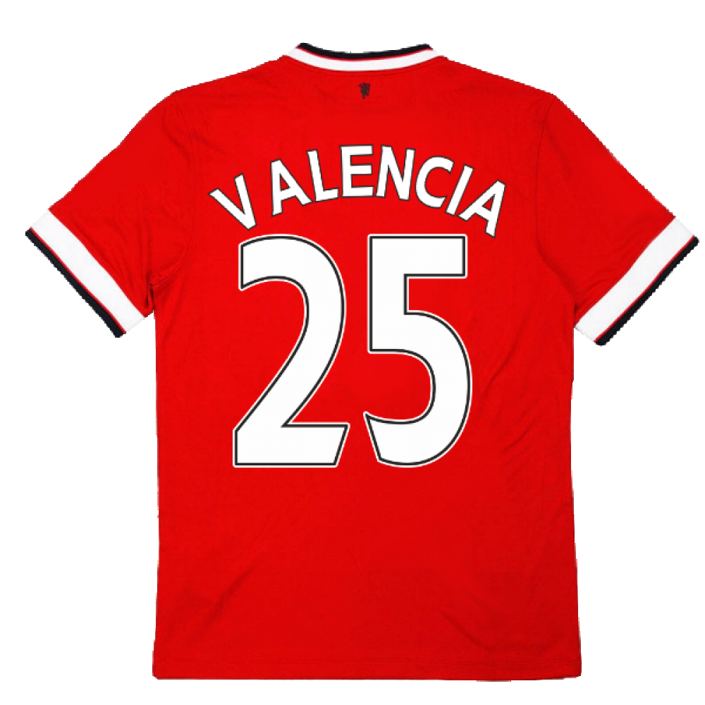 Manchester United 2014-15 Home Shirt ((Excellent) L) (Valencia 25)_2