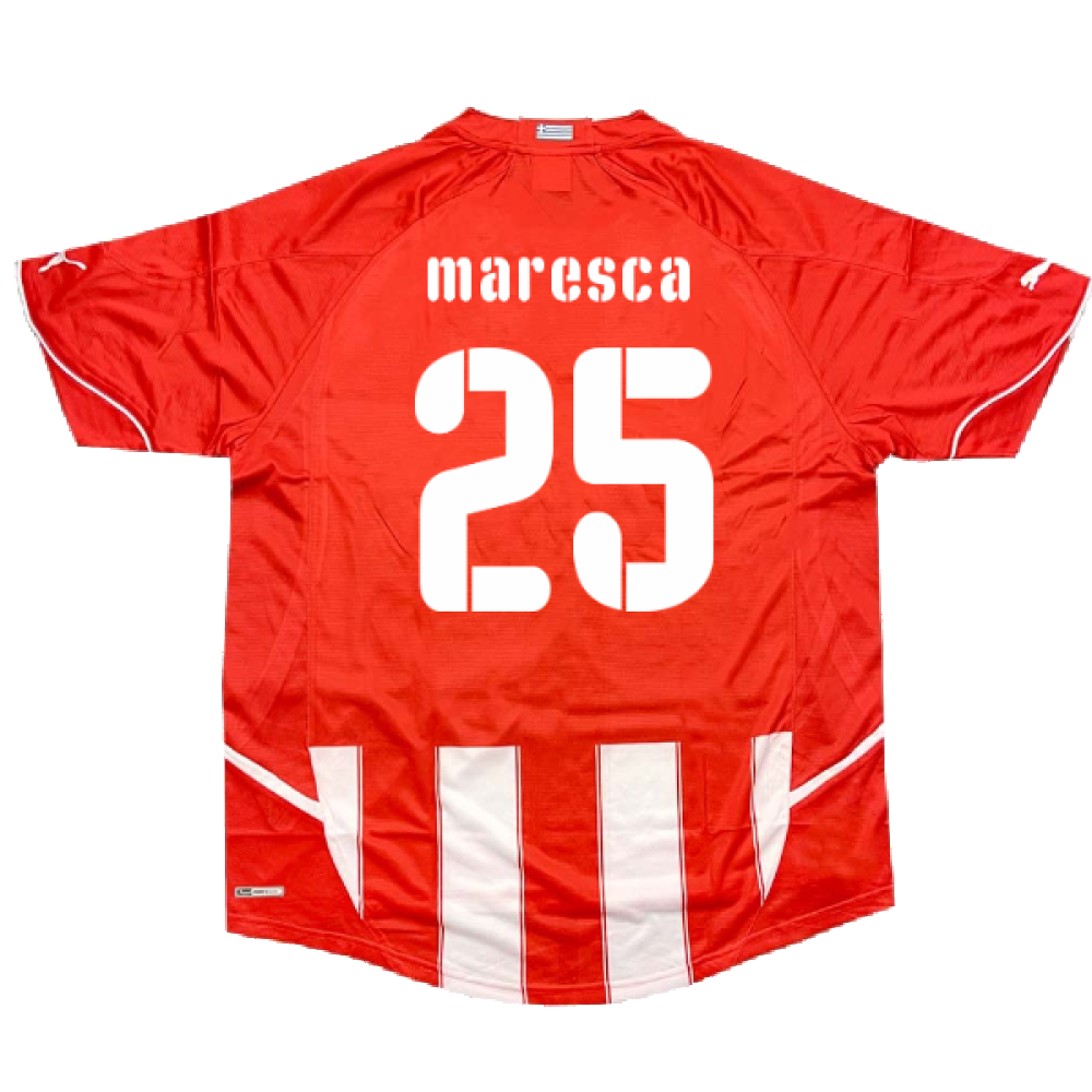 Olympiakos 2010-11 Home Shirt (M) (Good) (Maresca 25)_1