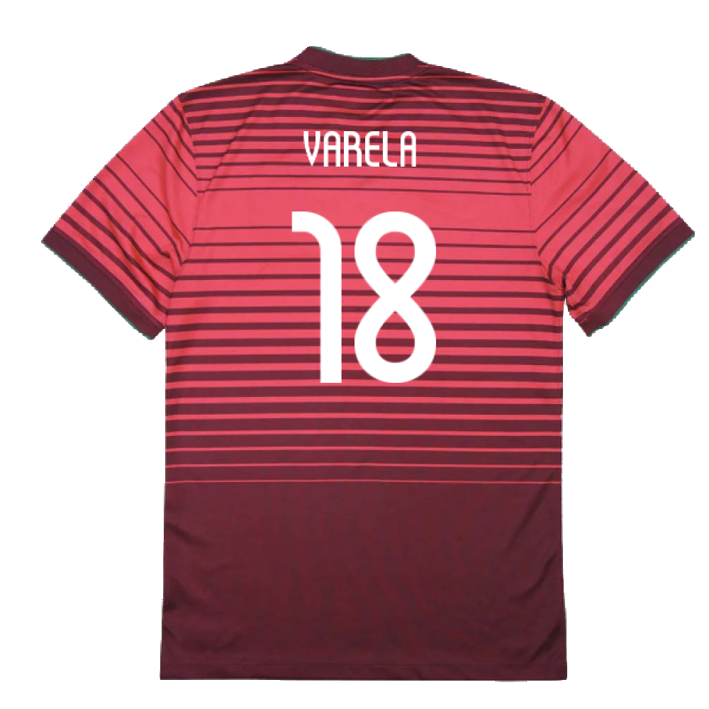 Portugal 2014-15 Home Shirt (XL) (Good) (Varela 18)_1