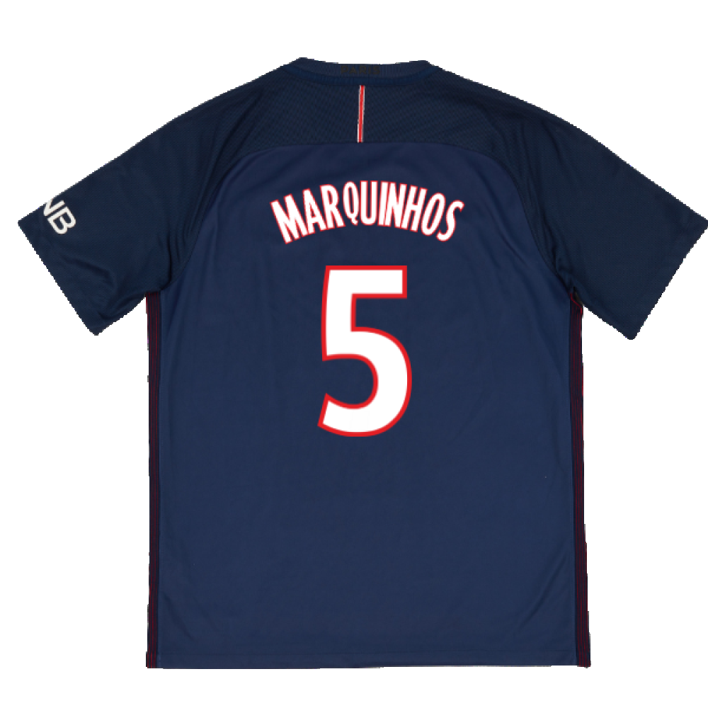 PSG 2016-17 Home Shirt (L) (Excellent) (Marquinhos 5)_1