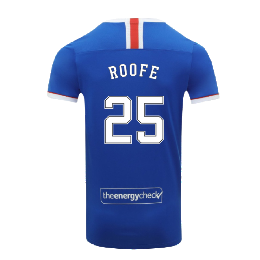 Rangers 2020-21 Home Shirt (S) (ROOFE 25) (Excellent)_1