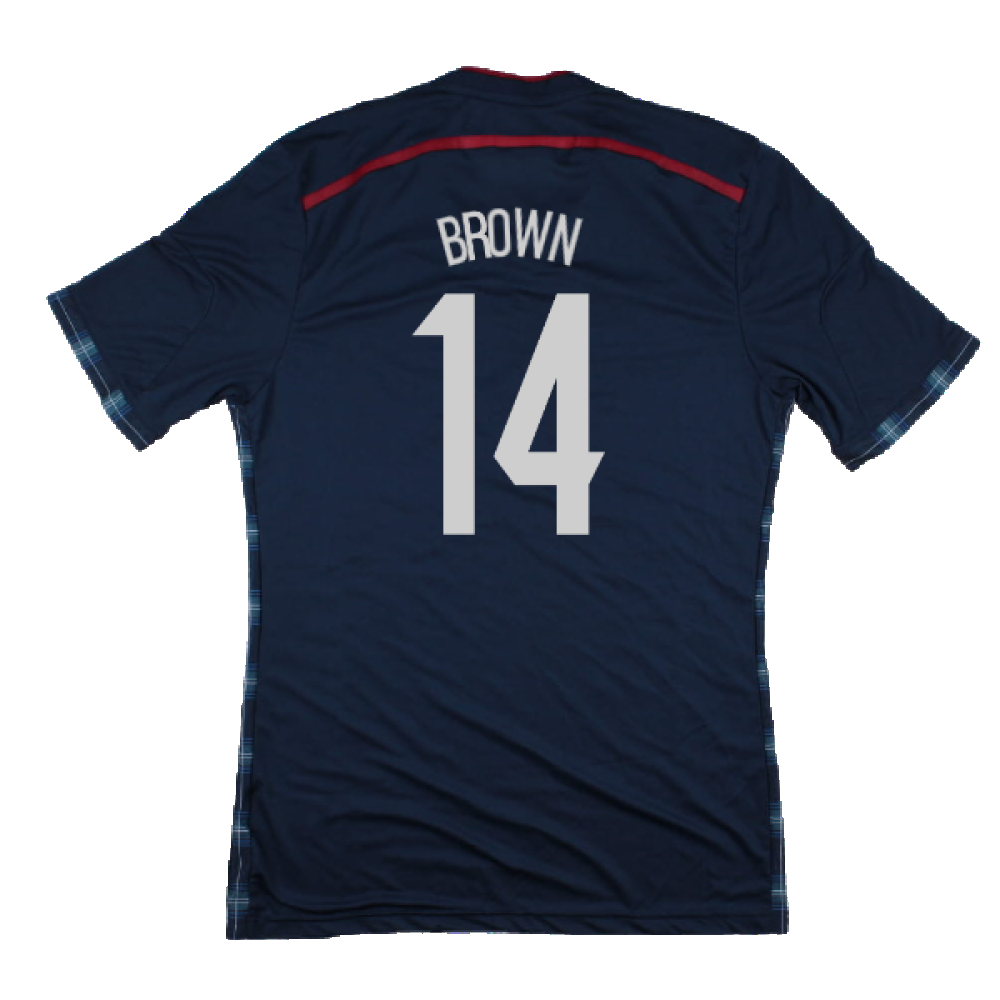 Scotland 2014-15 Player Issue Home Shirt (M) (Excellent) (Brown 14)_1