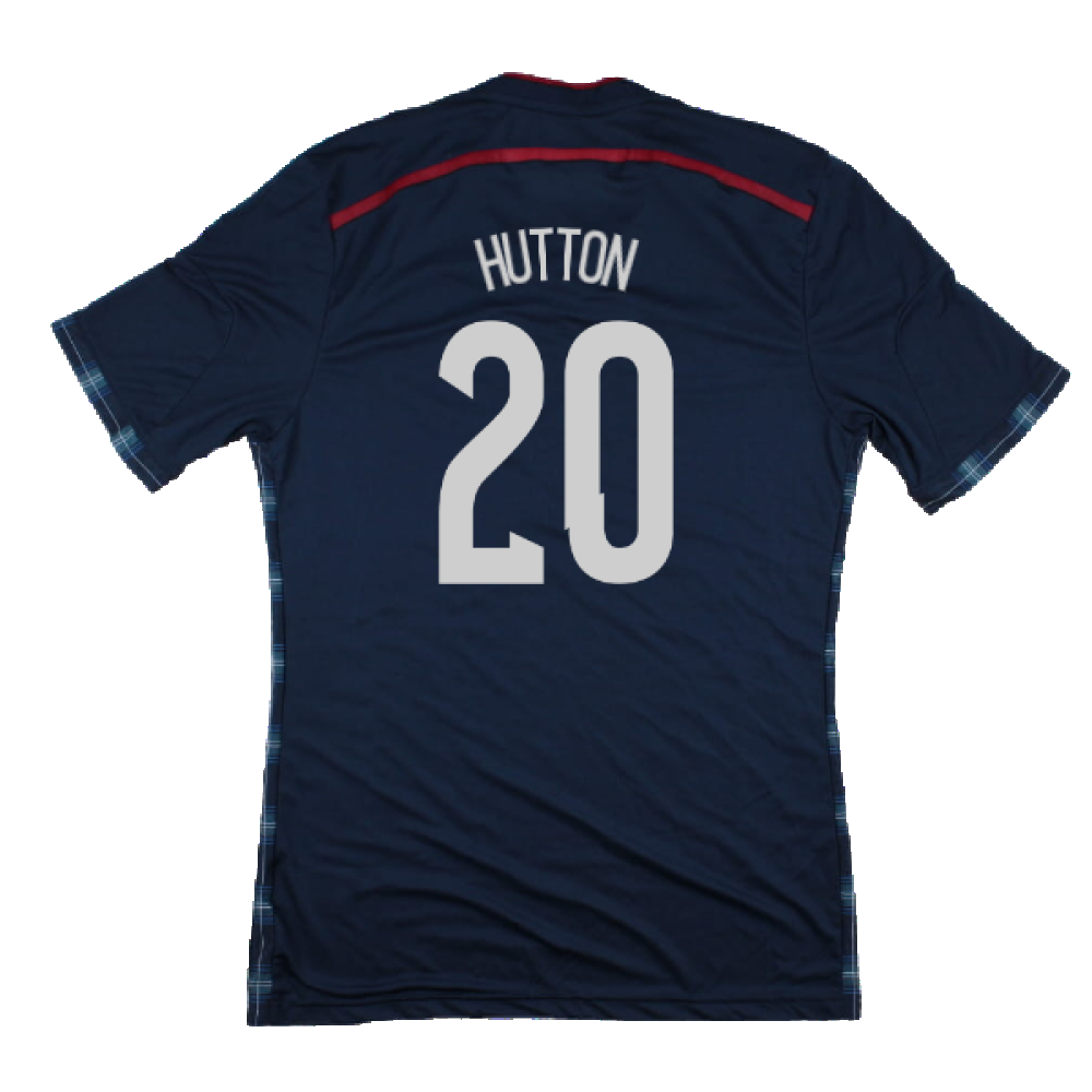 Scotland 2014-15 Player Issue Home Shirt (M) (Excellent) (Hutton 20)_1