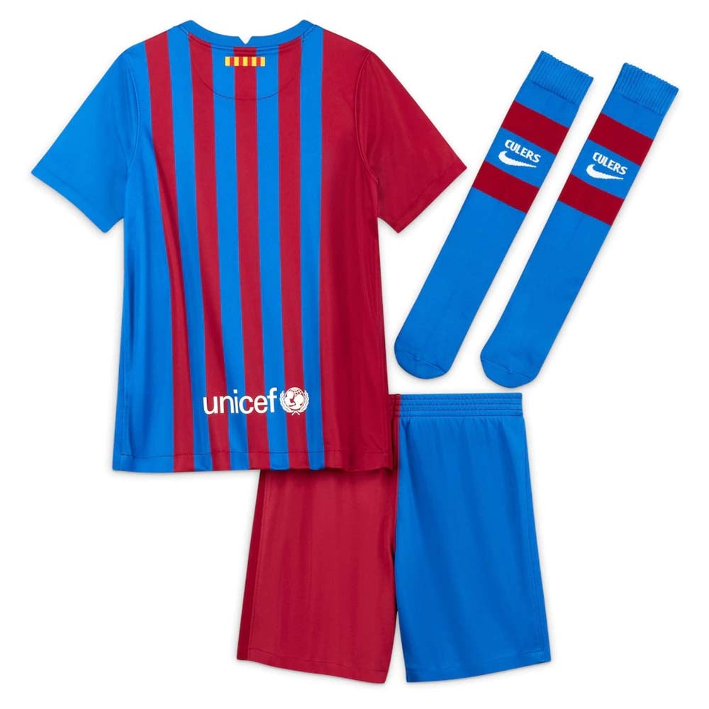 2021-2022 Barcelona Little Boys Home Kit_1