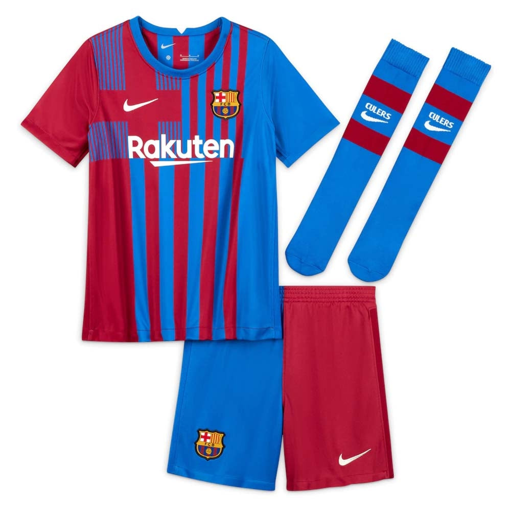 2021-2022 Barcelona Little Boys Home Kit_0